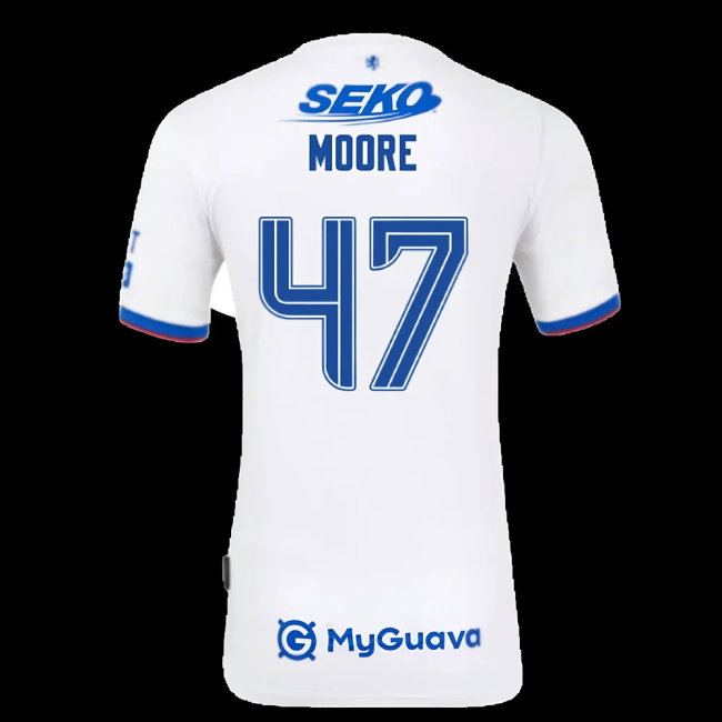 2025-2026 Rangers Away Shirt (Moore 47)-SoccerKits Hub | Buy Soccer Jerseys Online